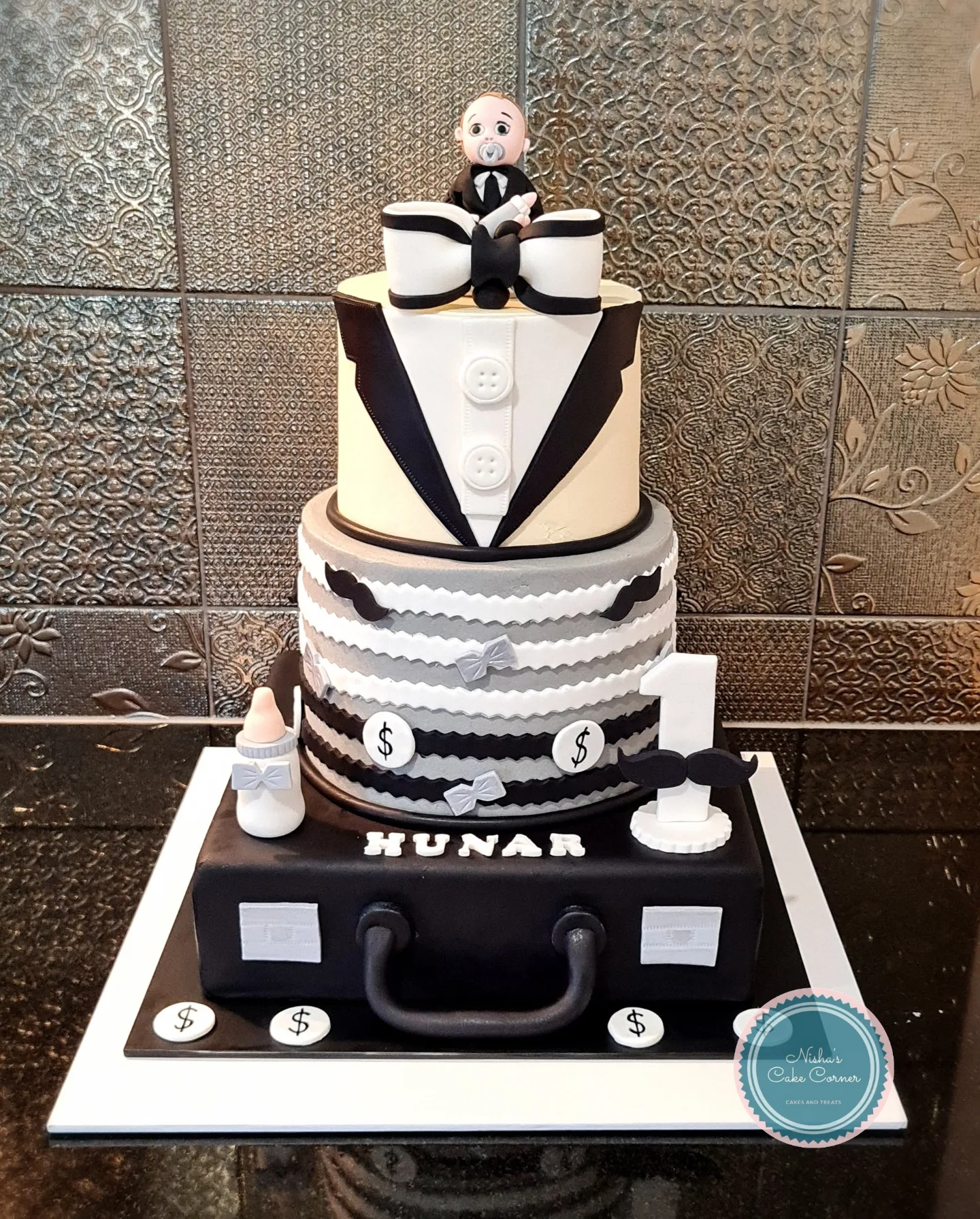 Boss Baby Themed Cake for 1st Birthday milestone