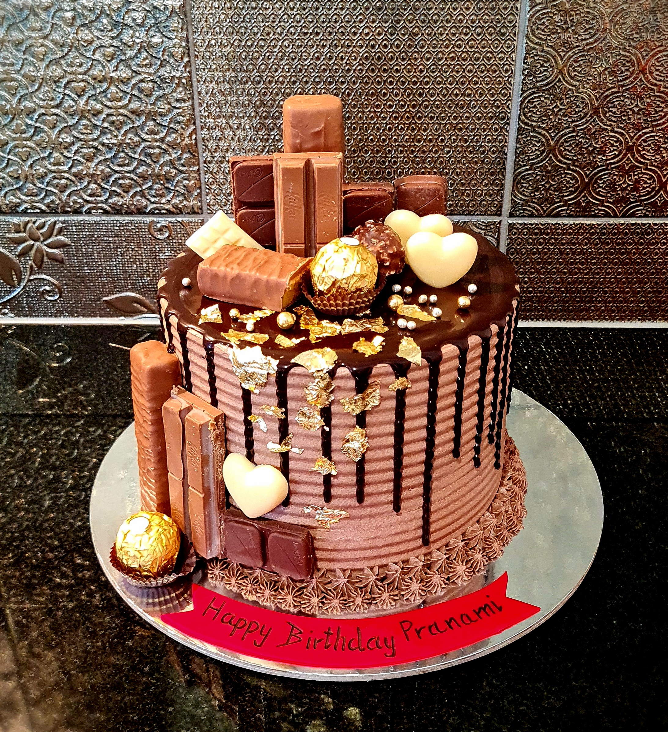 Chocolate Overload Drip Cake for Pranami's Birthday indulgent celebration