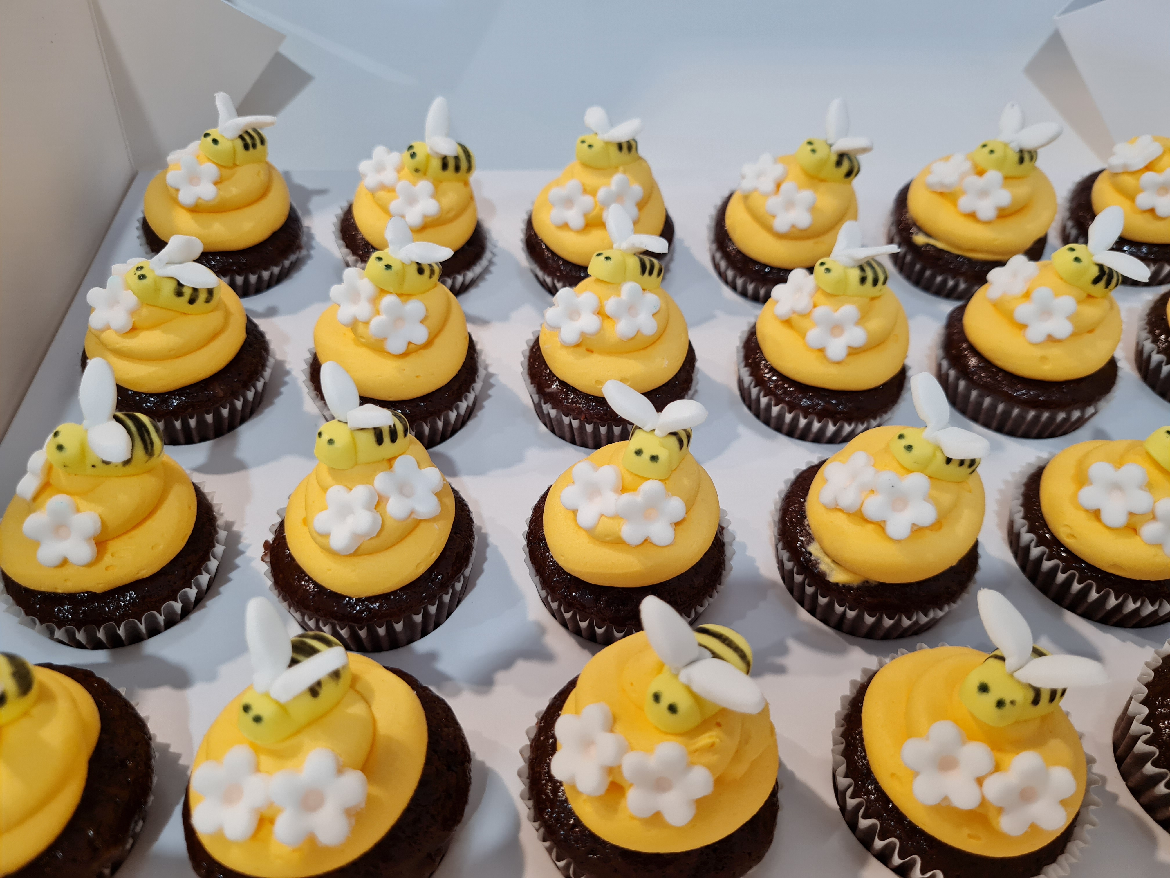 Bee Themed Chocolate Cupcakes for nature-loving celebration