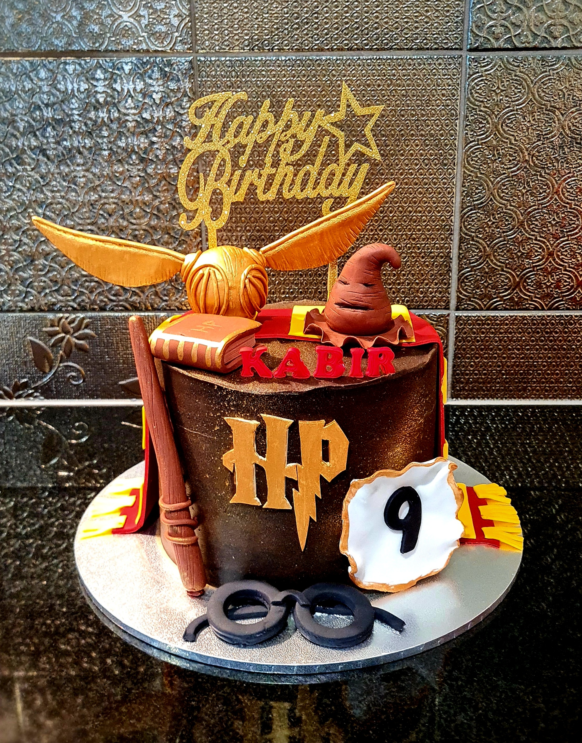 Harry Potter Themed Birthday Cake for Kabir's magical celebration