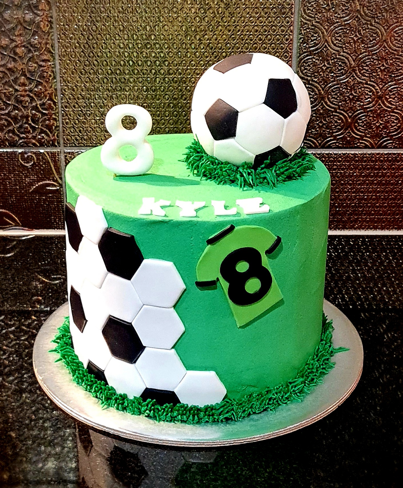 Soccer Themed Cake for Kyle's sports Birthday celebration